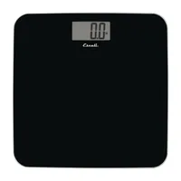 Escali Black Square Glass Digital Display Bathroom Scale