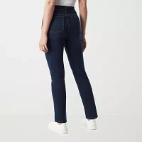 Gloria Vanderbilt® Shape Effect Womens High Rise Pull On Straight Leg Jean