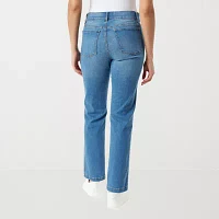 Gloria Vanderbilt® Shape Effect Womens High Rise Pull On Straight Leg Jean