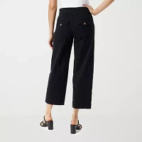 Gloria Vanderbilt® Amanda Shape Effect Womens High Rise Wide Leg Cropped Pants