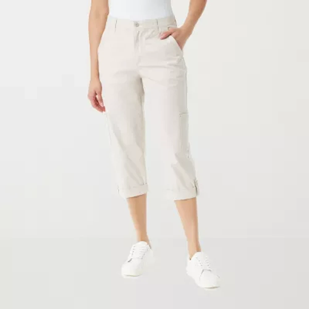 Gloria Vanderbilt® Womens Mid Rise Utility Cargo Capris