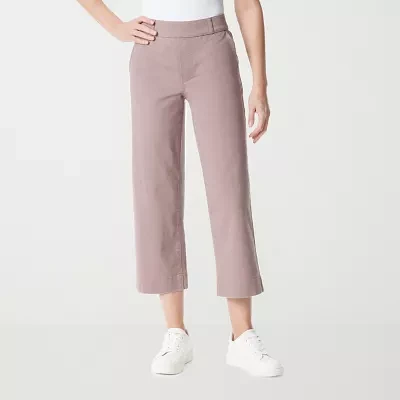 Gloria Vanderbilt® Amanda Shape Effect Womens High Rise Wide Leg Cropped Pants