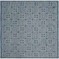 Safavieh Courtyard Collection Adelaide Geometric Indoor/Outdoor Square Area Rug