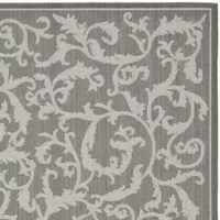 Safavieh Courtyard Collection Horatio Floral Indoor/Outdoor Runner Rug