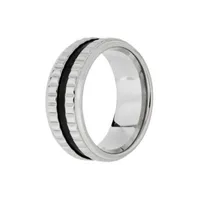 Mens 9MM Stainless Steel Wedding Band