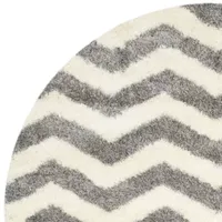 Safavieh Montreal Shag Collection Zoey Geometric Round Area Rug