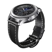 Samsung Galaxy 46mm Compatible Mens Black Leather Watch Bands Gp-R765breeeaa