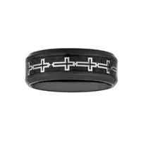 8MM Stainless Steel Cross Wedding Band