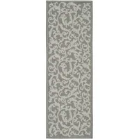 Safavieh Courtyard Collection Horatio Floral Indoor/Outdoor Runner Rug