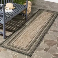 Safavieh Courtyard Collection Wanda Stripe Indoor/Outdoor Runner Rug