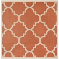 Safavieh Courtyard Collection Gina Geometric Indoor/Outdoor Square Area Rug