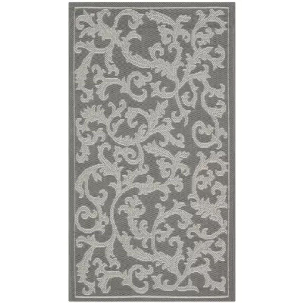 Safavieh Courtyard Collection Horatio Floral Indoor/Outdoor Area Rug