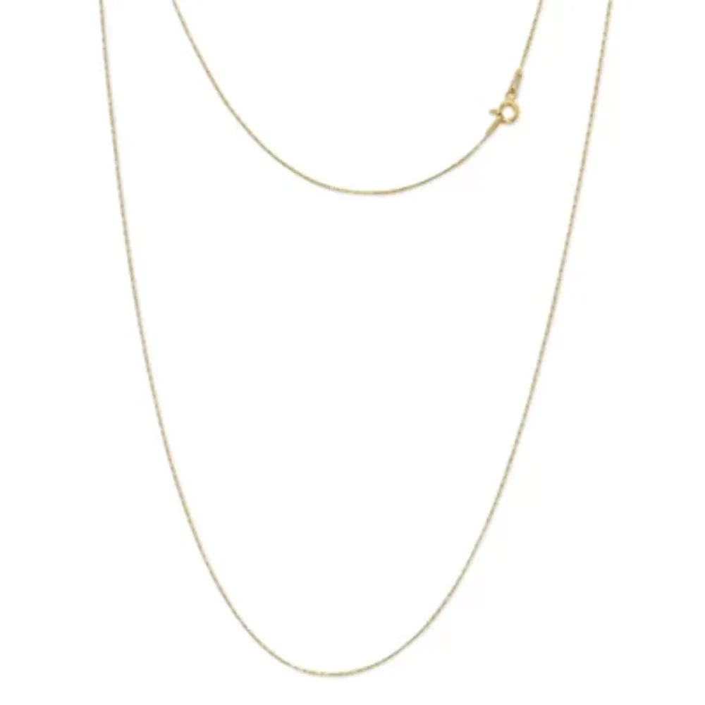 Made in Italy Womens 24K Gold Over Silver Sterling Silver 24 Inch Link Chain Necklace