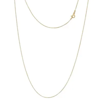 Made in Italy Womens 24K Gold Over Silver Sterling Silver 24 Inch Link Chain Necklace