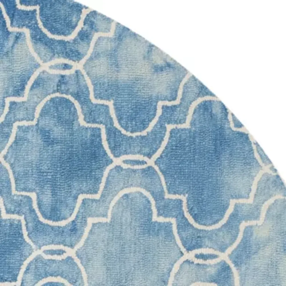 Safavieh Dip Dye Collection Serafim Geometric Round Area Rug