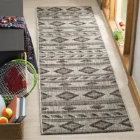 Safavieh Courtyard Collection Luana Geometric Indoor/Outdoor Runner Rug