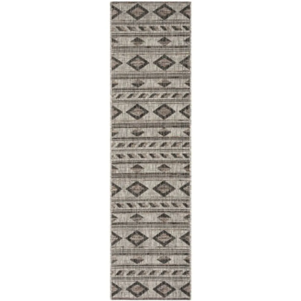 Safavieh Courtyard Collection Luana Geometric Indoor/Outdoor Runner Rug