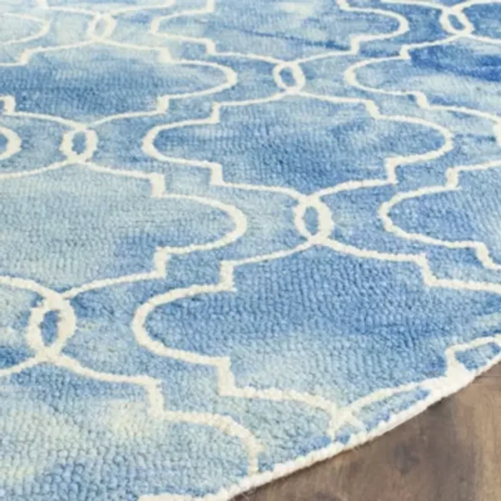 Safavieh Dip Dye Collection Serafim Geometric Round Area Rug
