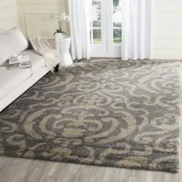 Safavieh Shag Collection Rosheen Damask Square Area Rug