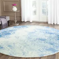 Safavieh Dip Dye Collection Serafim Geometric Round Area Rug