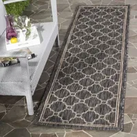 Safavieh Courtyard Collection Ian Geometric Indoor/Outdoor Runner Rug