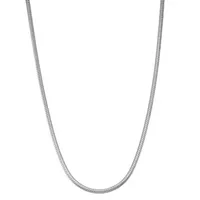 Sterling Silver 20 Inch Solid Snake Chain Necklace