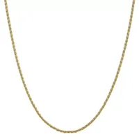 14K Gold Inch Solid Wheat Chain Necklace