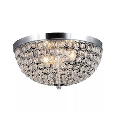 Elegant Designs 2 LT Elipse Crystal Flush Mount