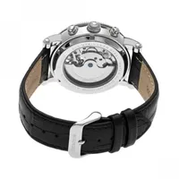 Heritor Winston Mens Automatic Black Leather Strap Watch Herhr5202