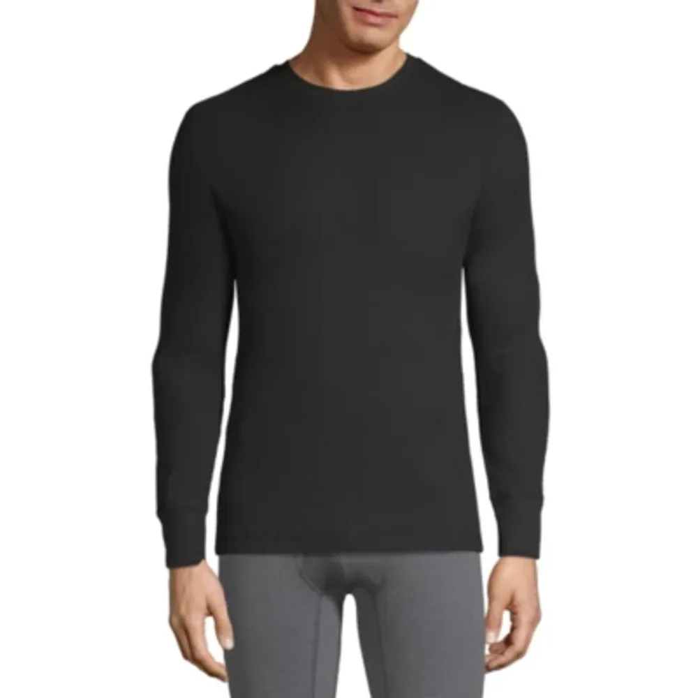 St. John's Bay Waffle Mens Henley Neck Long Sleeve Classic Fit Thermal Top  - JCPenney