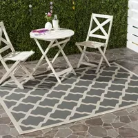 Safavieh Courtyard Collection Bailey Geometric Indoor/Outdoor Square Area Rug