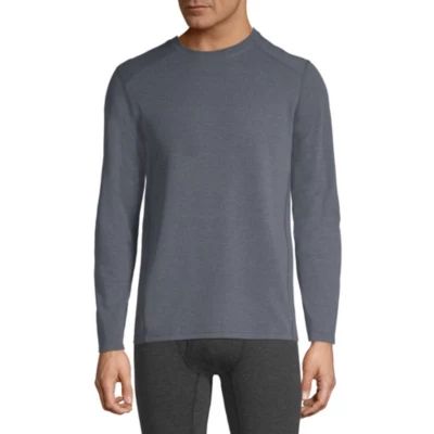 St. John's Bay Performance Grid Mesh Mens Crew Neck Long Sleeve Thermal Shirt