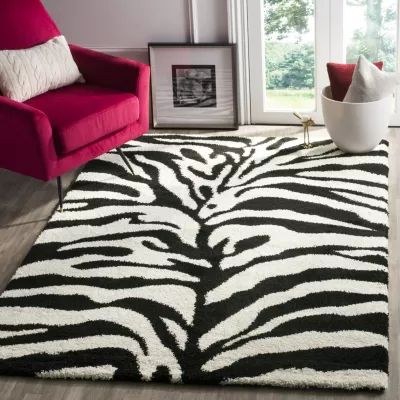 Safavieh Shag Collection Lennox Animal Square Area Rug