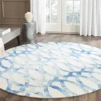 Safavieh Dip Dye Collection Maralyn Geometric Round Area Rug