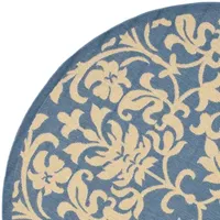 Safavieh Courtyard Collection Lyla Floral Indoor/Outdoor Round Area Rug