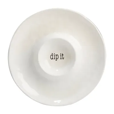 Certified International Just Words Ceramic Chip + Dip Set