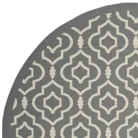 Safavieh Courtyard Collection Meryll Geometric Indoor/Outdoor Round Area Rug