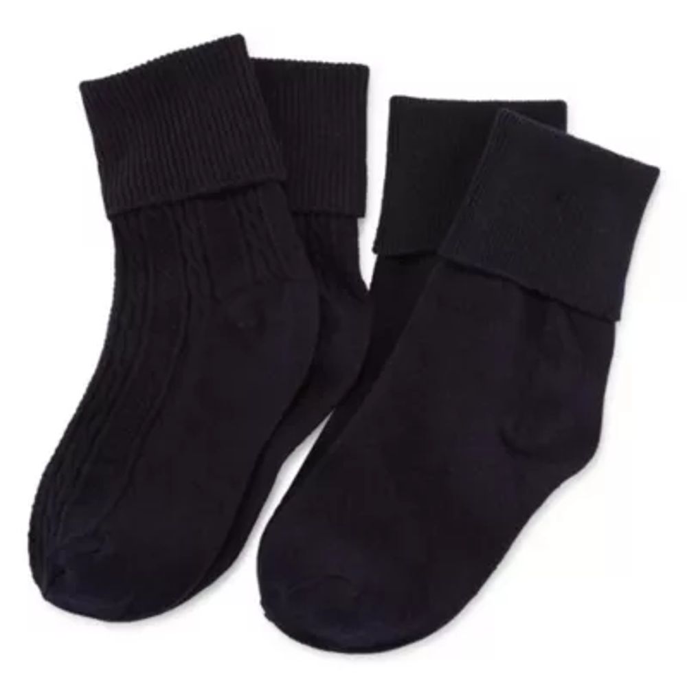 Arizona 2 Pair Turncuff Socks Girls