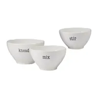 Certified International Just Words 3-pc. Ceramic Serving Bowl