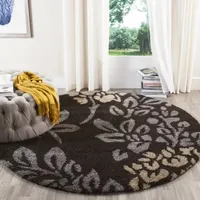 Safavieh Shag Collection Erica Geometric Round Area Rug