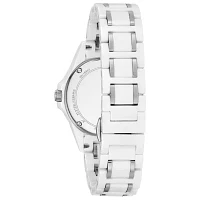 Bulova Marine Star Womens Diamond Accent White Strap Watch 98p172