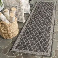 Safavieh Courtyard Collection Keeley Geometric Indoor/Outdoor Runner Rug