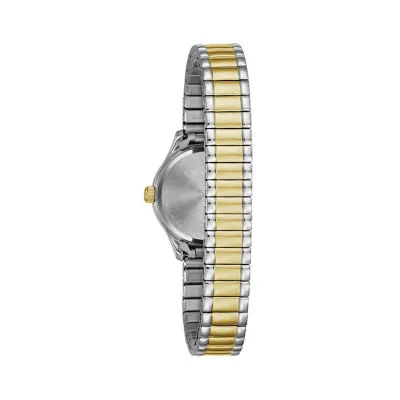 Caravelle Designed By Bulova Womens Two Tone Stainless Steel Bracelet Watch 45l177