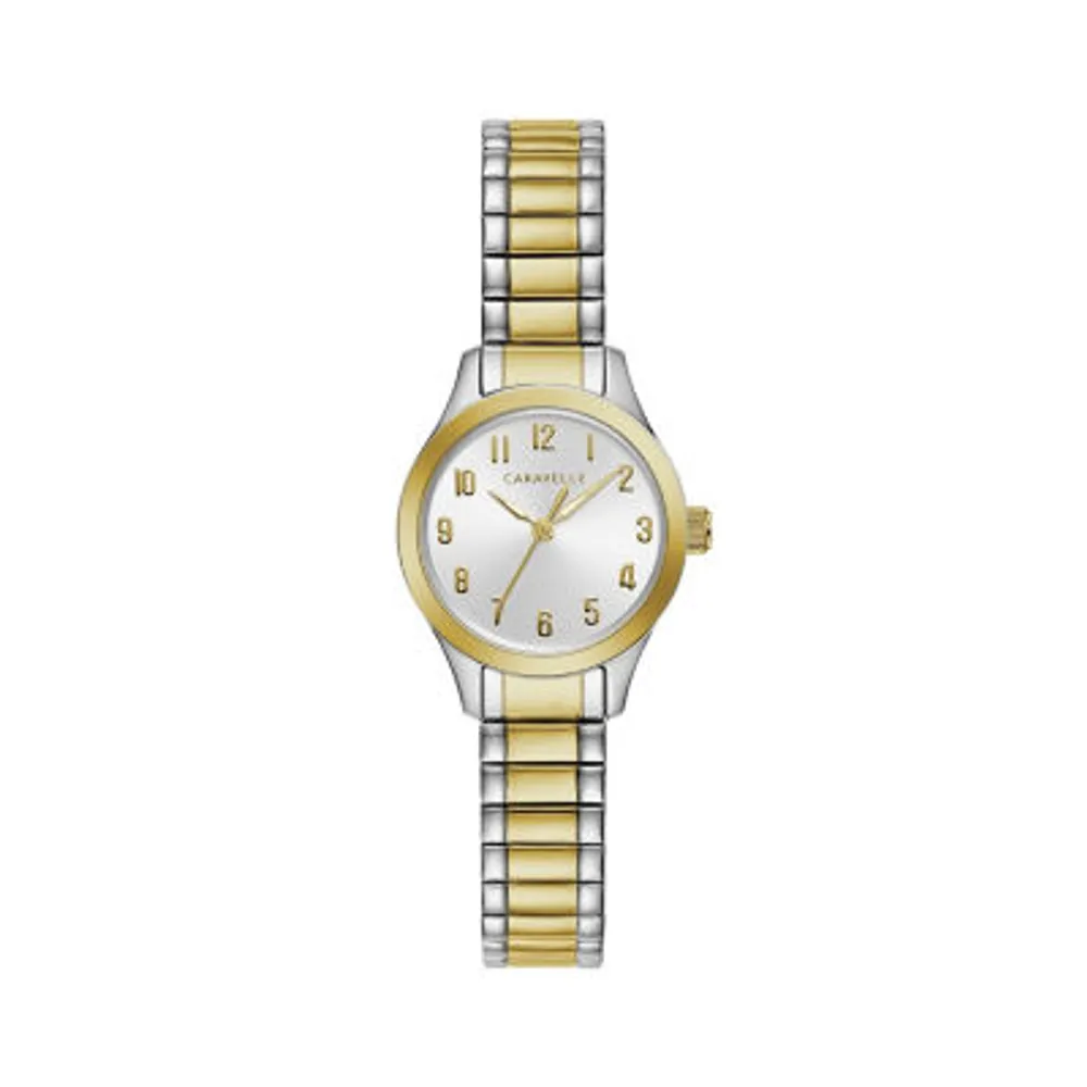 Caravelle Designed By Bulova Womens Two Tone Stainless Steel Bracelet Watch 45l177