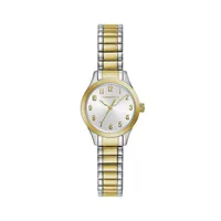 Caravelle Designed By Bulova Womens Two Tone Stainless Steel Bracelet Watch 45l177