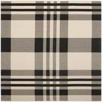 Safavieh Courtyard Collection Cori Plaid Indoor/Outdoor Square Area Rug