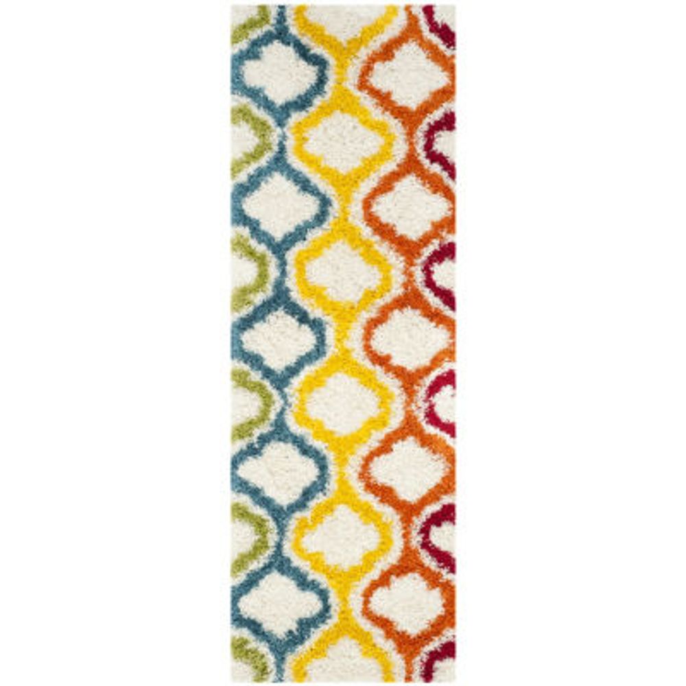 Safavieh Shag Kids Collection Mendoza Geometric Runner Rug