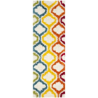 Safavieh Shag Kids Collection Mendoza Geometric Runner Rug