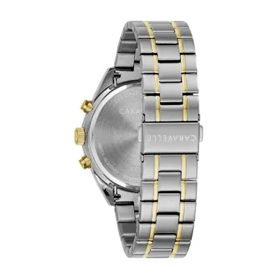 Caravelle Designed By Bulova Mens Two Tone Stainless Steel Bracelet Watch 45b152