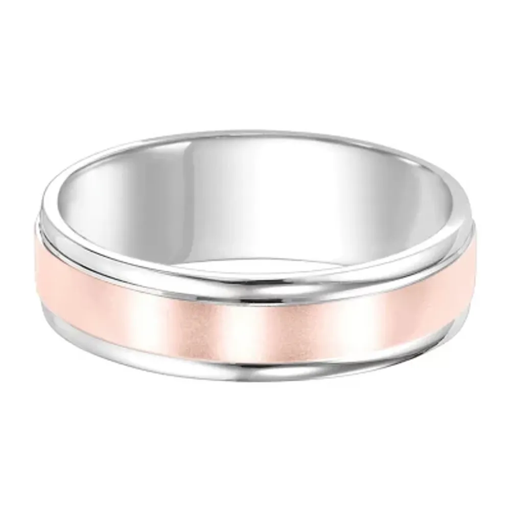 7MM 14K Two Tone Gold Wedding Band